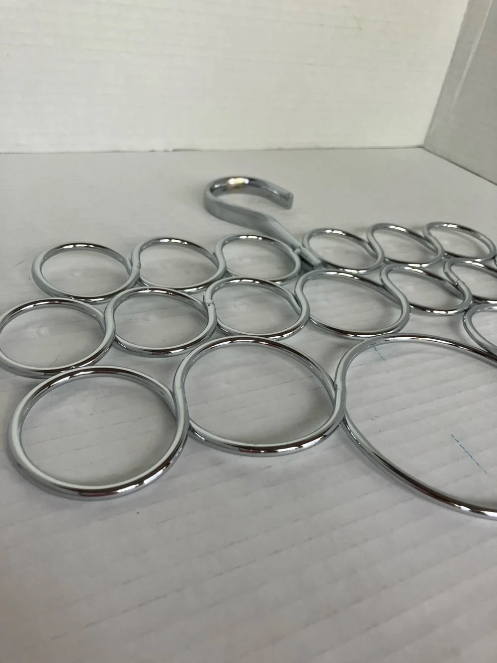 Chrome Multi-Ring Scarf and Accessory Hanger‎ - Silver